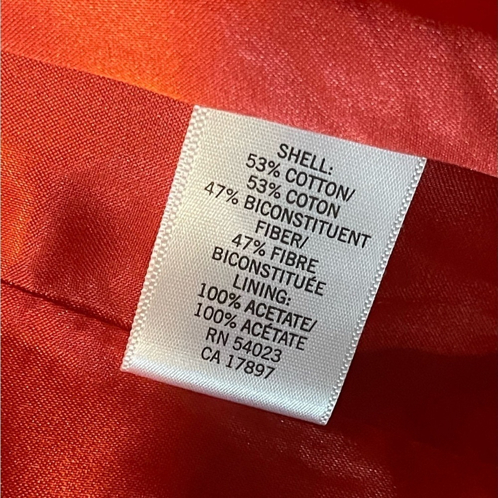 Banana Republic Coral Tan Trim Trench Coat Women’s Sz M with Belt - Picture 8 of 12